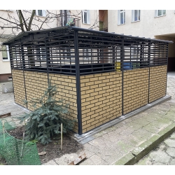 wiata śmietnikowa HIACYNT MIDI - wymiar 3625x4350